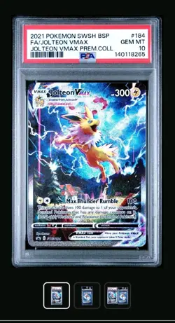Pokemon Jolteon VMAX Premium Coll. Full Alt Art Prom SWSH184 PSA 10 Gem Mint - Image 1