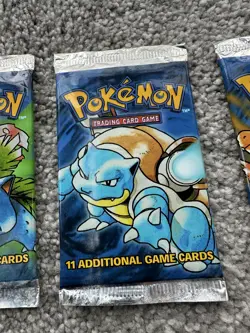 Pokemon Base Set Booster Pack Charizard, Venusaur, Blastoise (RESEALED) - Image 3