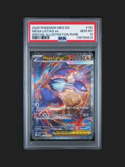 Mega Latias ex 2025 Pokemon Mega Evolution SIR 181/132 PSA 10 - Image 1