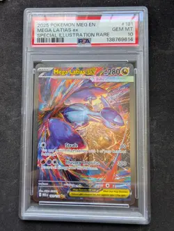 Mega Latias ex 2025 Pokemon Mega Evolution SIR 181/132 PSA 10 - Image 3
