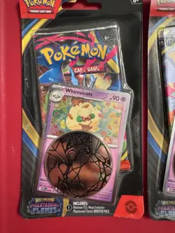 Pokemon TCG PHANTASMAL FLAMES WHIMSICOTT & COTTONEE Sealed Blister Packs Both - Image 3