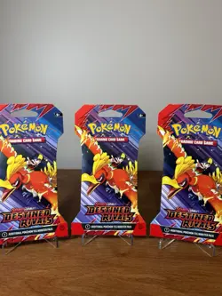 Pokemon TCG: Destined Rivals Sleeved Booster Packs - 3 Packs New Sealed - Image 1