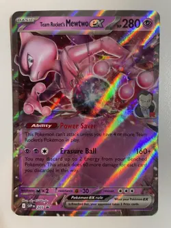 Pokemon TCG: 2025 Black Star Promo Team Rocket's Mewtwo EX (SVP205) - Image 1