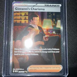 Pokemon TCG Giovanni’s Charisma 204/165 151 Full Art Special Illustration Rare - Image 1