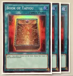 Yugioh! 3x Book of Taiyou PHRE-EN052 Super Rare 1st Ed NM - Image 1