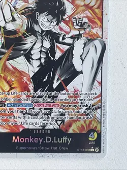 One Piece TCG Monkey D. Luffy Alt Art Leader ST13 The Three Brothers English - Image 5