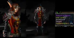 🔥 World of Warcraft - RED TABARD OF FLAME WoW TCG LOOT Landro Longshot US / EU - Image 1