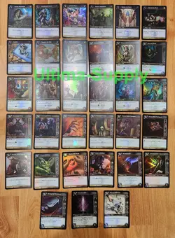 (33) World of Warcraft Onyxia's Lair Complete Holo Foil Treasure Cards Set - Image 1