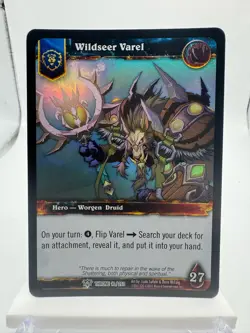 World of Warcraft TCG Throne Foil Hero Wildseer Varel - Image 1