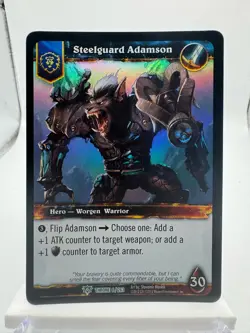 World of Warcraft TCG Throne Foil Hero Steelguard Adamson - Image 1