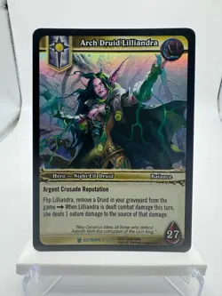 World of Warcraft TCG Icecrown Foil Hero Arch Druid Lilliandra - Image 1