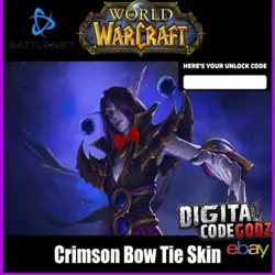 World of Warcraft - Crimson Bow Tie 🎀 - WoW Loot TCG Item Pringles Exclusive 🔥 - Image 1