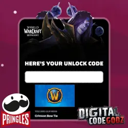 World of Warcraft - Crimson Bow Tie 🎀 - WoW Loot TCG Item Pringles Exclusive 🔥 - Image 2