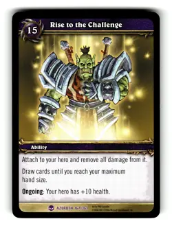 World of Warcraft TCG Heroes of Azeroth Trading Card Rise to the Challeng #167 R - Image 1