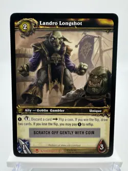World of Warcraft TCG Landro Longshot Loot Card Unused (Tabard of Flame) - Image 1