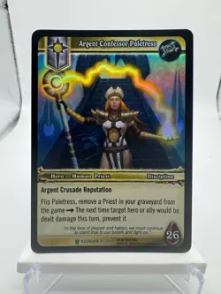 World of Warcraft TCG Icecrown Foil Hero Argent Confessor Paletress - Image 1