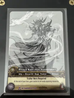 World of Warcraft TCG PRINCE KAEL'THAS SUNSTRIDER Employee Edition UPPERDECK - Image 3