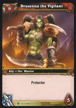 World of Warcraft TCG Drusenna the Vigilant - Fires of Outland 155/246 - Image 1