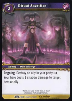 World of Warcraft TCG Ritual Sacrifice - Through the Dark Portal 112/319 - Image 1