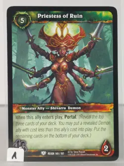 Priestess of Ruin - Reign of FIre - singles - 149/197 - WoW TCG - common - Image 2