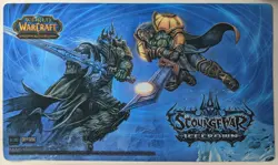 World of Warcraft TCG Icecrown Playmat CCG WOW Scourgewar Lich King vs Tirion - Image 1