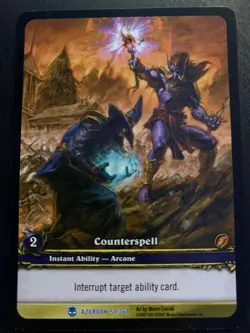 World of Warcraft WoW TCG Promo - EA Extended Art Counterspell - Image 1