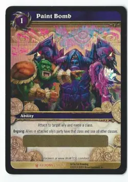 WOW - Loot Paint Bomb ICECROWN PAINT BOMB - LOOT Card Unscratched NEW TCG Loot - Image 1