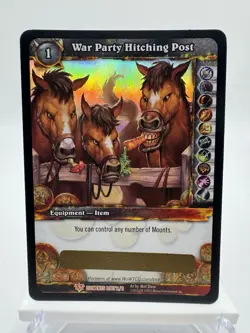 World of Warcraft TCG War Party Hitching Post Unused Loot Card (Toy) - Image 1