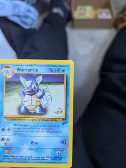 Pokemon Wartortle Gold Foil W Wizards of the Coast Stamp Base Set 2 Card 63/130 - Image 2