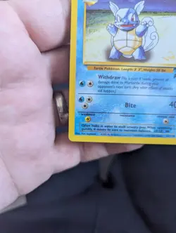 Pokemon Wartortle Gold Foil W Wizards of the Coast Stamp Base Set 2 Card 63/130 - Image 4