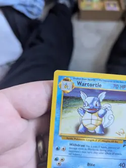 Pokemon Wartortle Gold Foil W Wizards of the Coast Stamp Base Set 2 Card 63/130 - Image 5