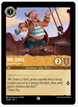 4x Disney Lorcana Mr. Smee Loyal First Mate 15/204 Common NM Card Regular - Image 2