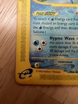 Pokemon 4Ever Stamp Suicune Black Star Promo Card 53 E-Reader HP-Damaged - Image 4