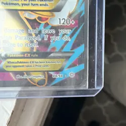 Pokemon Mega Ampharos EX Ultra Rare Full Art Holo XY Ancient Origins 88/98 Card - Image 3