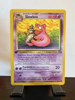 Pokemon TCG Slowbro Fossil 1st Edition Uncommon Card 43/62 Lightly Played - Image 1