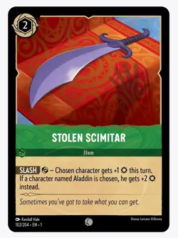 4x Disney Lorcana Stolen Scimitar 102/204 Common NM Card Regular - Image 2