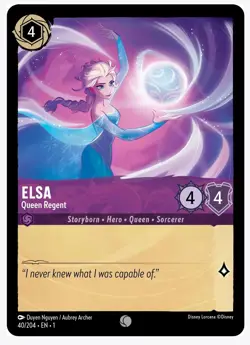 4x Disney Lorcana Elsa Queen Regent 40/204 Common NM Card Regular - Image 2