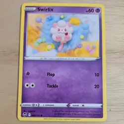 SWIRLIX 083/195 POKEMON CARD (SILVER TEMPEST SET) KNITTED CROCHET ASAKO - Image 2