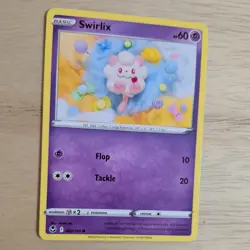 SWIRLIX 083/195 POKEMON CARD (SILVER TEMPEST SET) KNITTED CROCHET ASAKO - Image 3