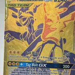 Pikachu & Zekrom GX - SM248 - SM Black Star Promos Pokemon Card HP Damaged - Image 3
