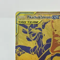Pikachu & Zekrom GX - SM248 - SM Black Star Promos Pokemon Card HP Damaged - Image 4