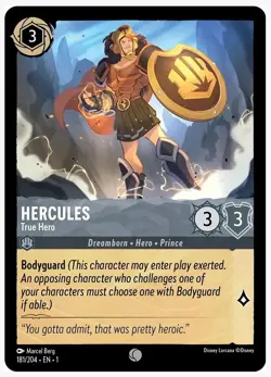 4x Disney Lorcana Hercules True Hero 181/204 Common NM Card Regular - Image 2