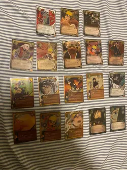 naruto cards, first edition, including minato and naruto, jiraiya, itachi. - Image 1