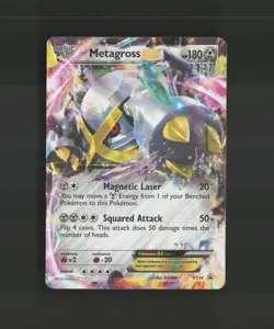 Metagross EX XY34 XY Black Star Promo Shiny Holo Pokemon Card DMG - Image 1