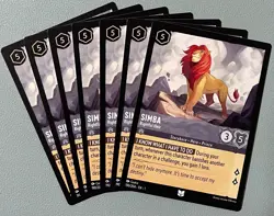 4x Disney Lorcana Simba Rightful Heir 190/204 Uncommon NM Card Regular - Image 1