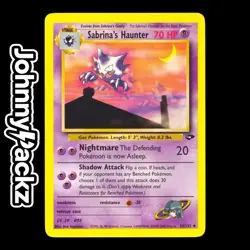 Pokemon TCG - Sabrina's Haunter 55/132 Unlimited WOTC Card - Gym Challenge (NM) - Image 1