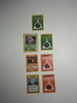 Vintage Pokemon Card Lot - Dark Weezing, Charmander, Potion Trainer + Grass/Fire - Image 1