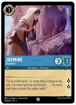 4x Disney Lorcana Jasmine Disguised 148/204 Common NM Card Regular - Image 2