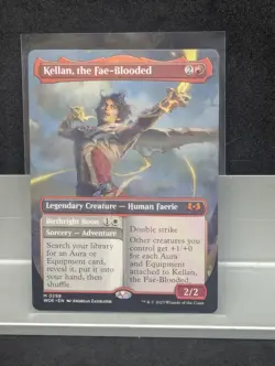 Kellan, the Fae-Blooded Birthright Boon BORDERLESS X1 LP Wilds of Eldraine MTG - Image 1