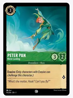 4x Disney Lorcana Peter Pan Never Landing Common 91/204 - Image 2
